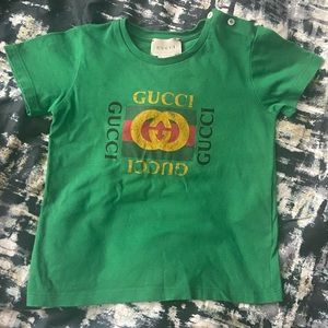 GUCCI Green Baby Cotton Top